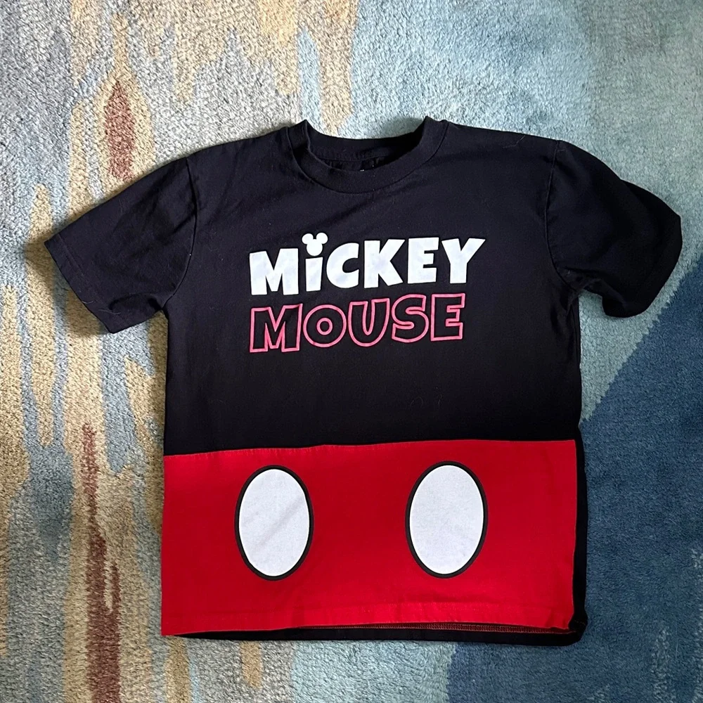 Disney Black and Red Mickey Mouse Kids Tee